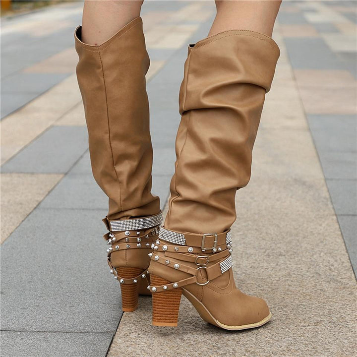 Rebecca's Elegant Slouch Knee Boots