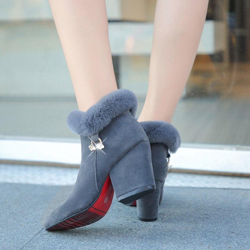 Rebecca's Plush Winter Tassel Ankle Boots