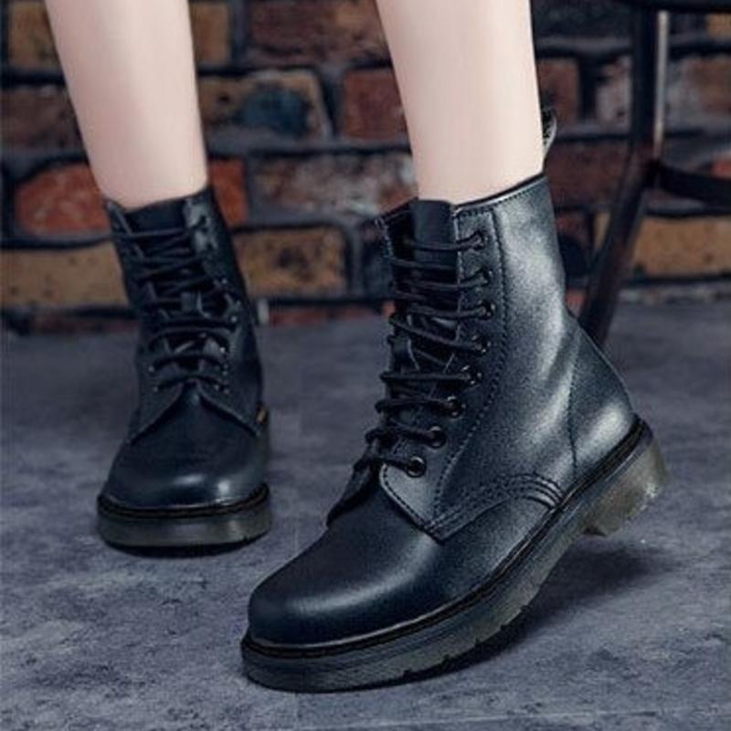 Rebecca's High-Ankle Leather Lace-Up Boots