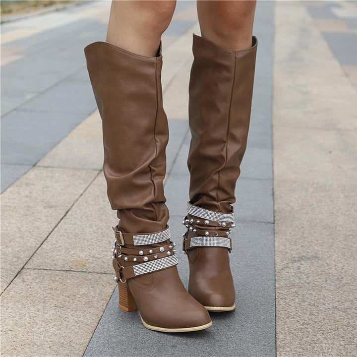 Rebecca's Elegant Slouch Knee Boots