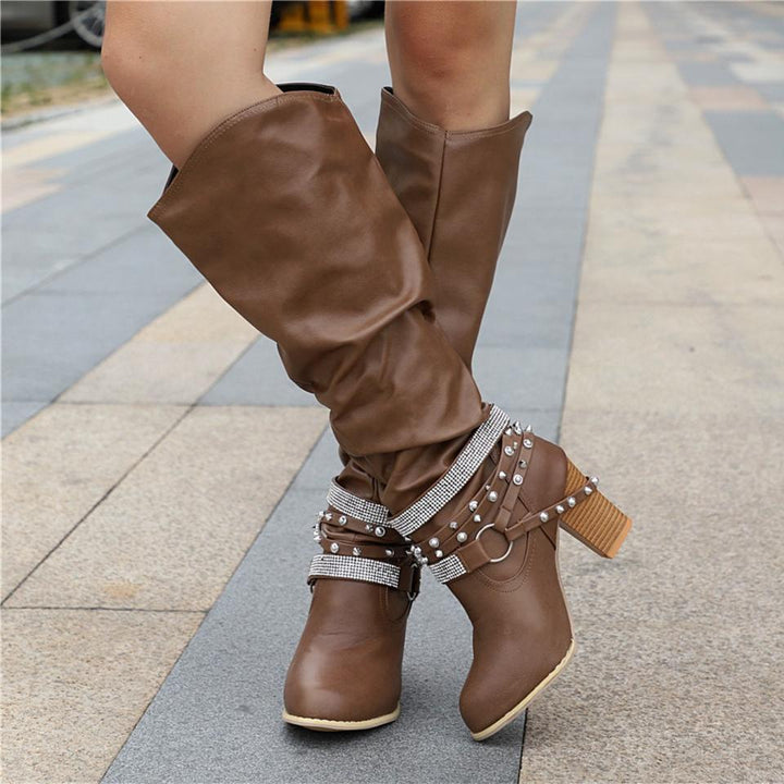 Rebecca's Elegant Slouch Knee Boots