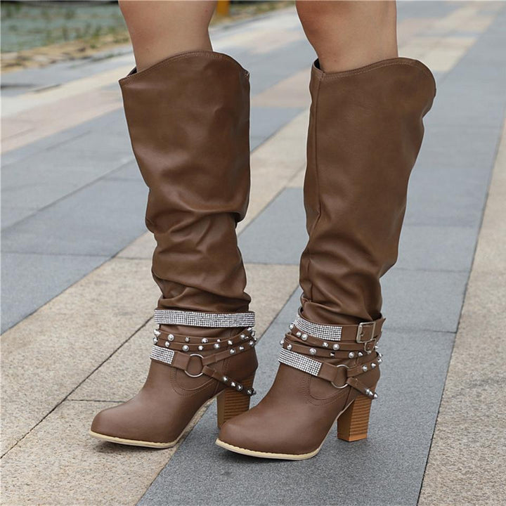 Rebecca's Elegant Slouch Knee Boots