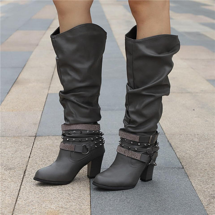 Rebecca's Elegant Slouch Knee Boots