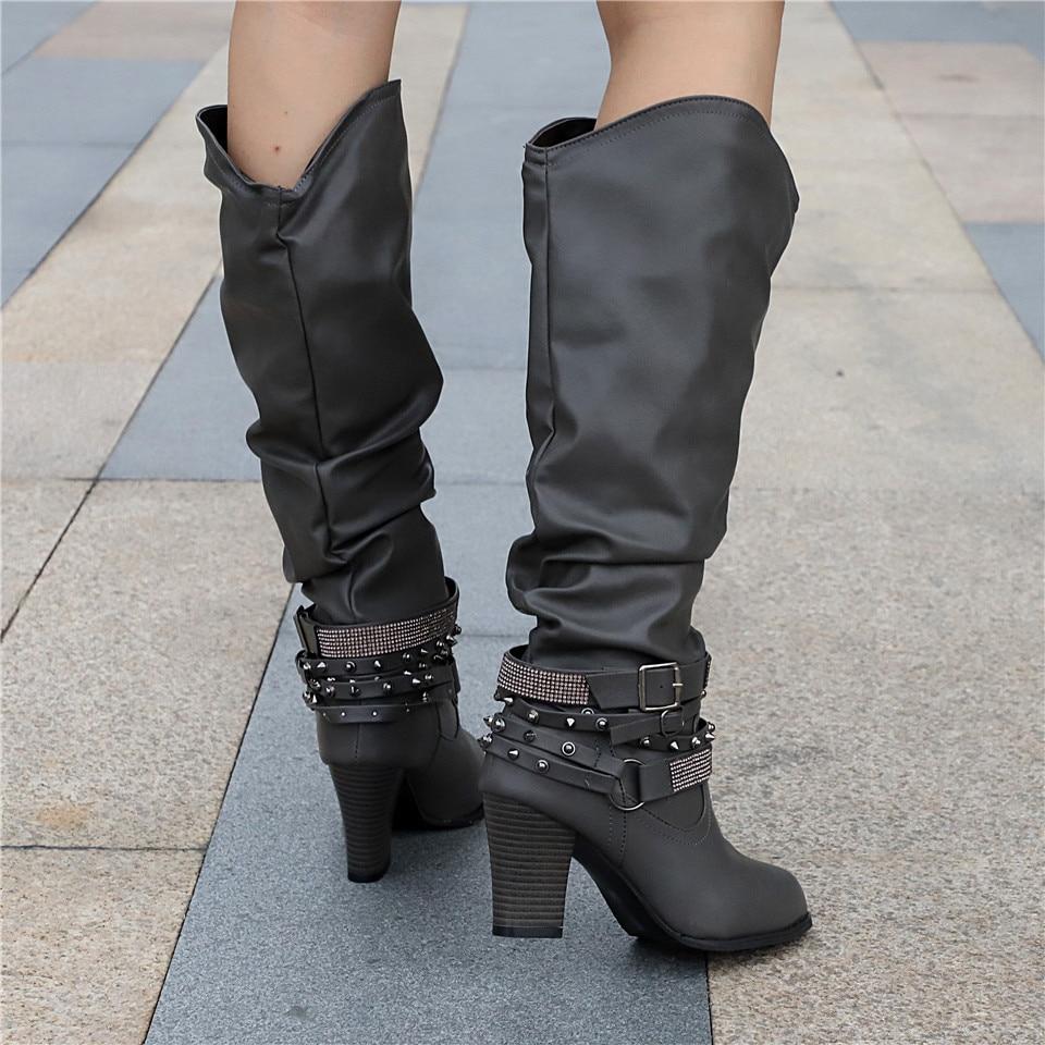 Rebecca's Elegant Slouch Knee Boots