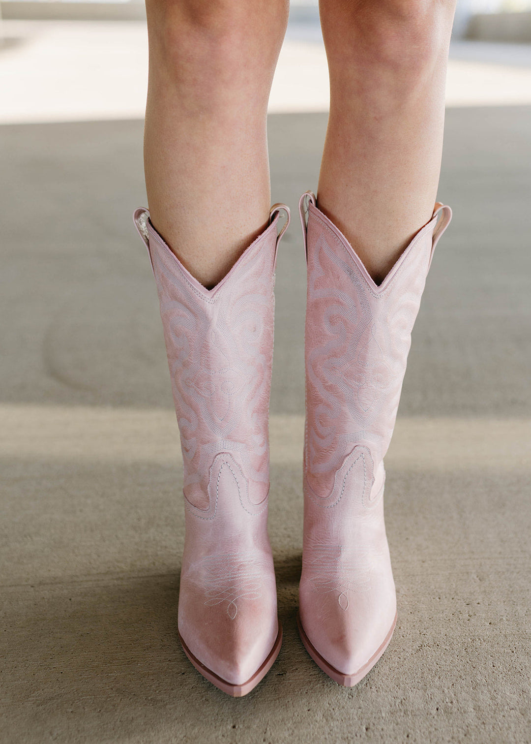 Rebecca's Pink Western Leather-Lined Boots