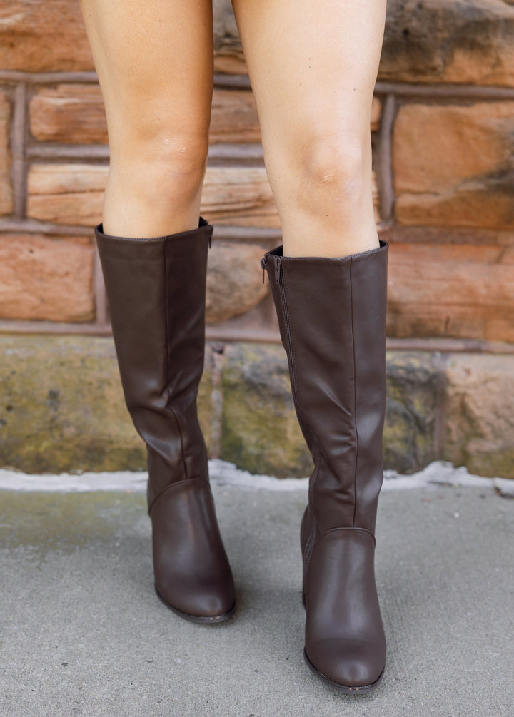 Rebecca's Block-Heel Knee Boots