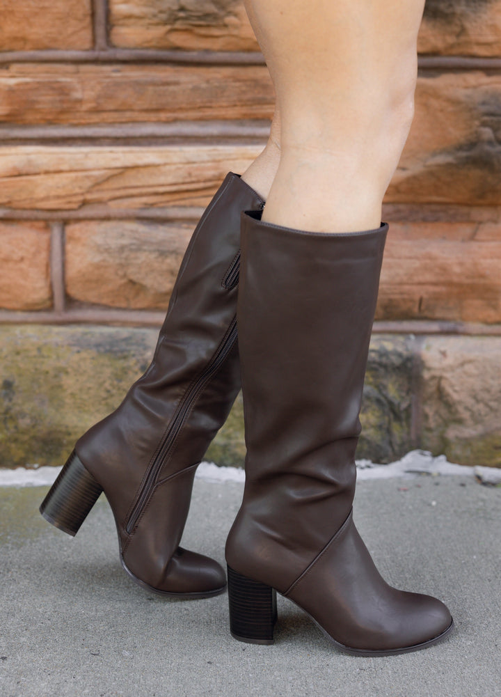 Rebecca's Block-Heel Knee Boots