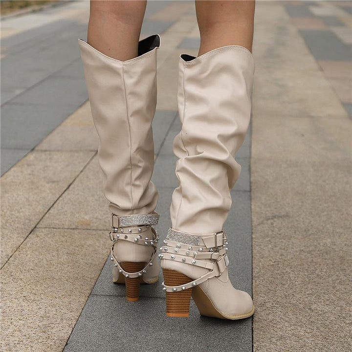 Rebecca's Elegant Slouch Knee Boots