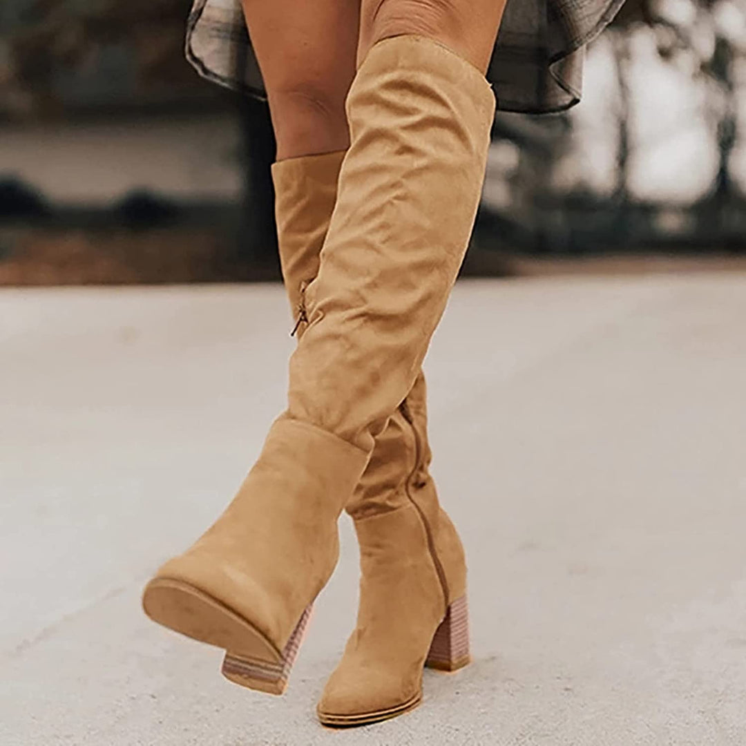 Rebecca's Classic Suede Knee-High Boots
