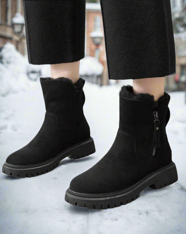 Rebecca's Cozy Faux Fur Winter Ankle Boots