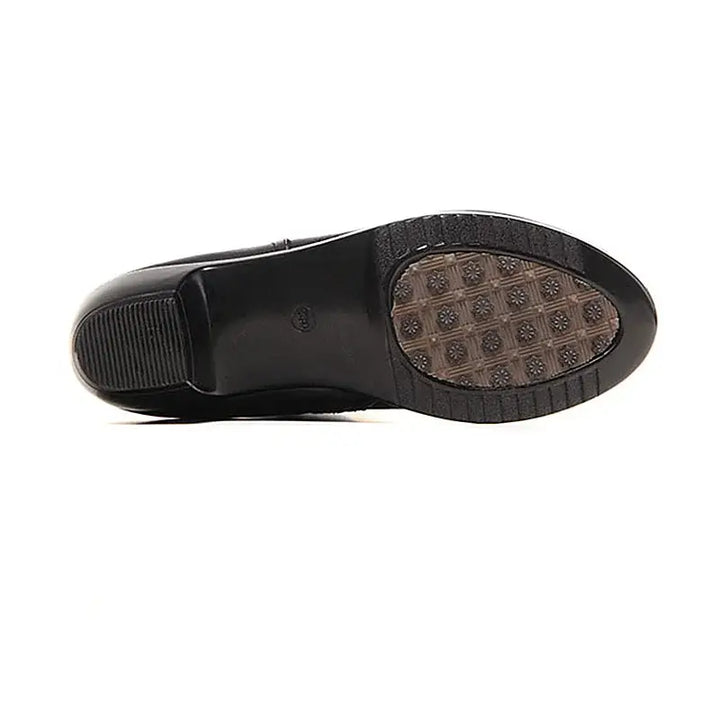 Rebecca's Elegant Mid-Calf Stitch Detail Comfort Boots