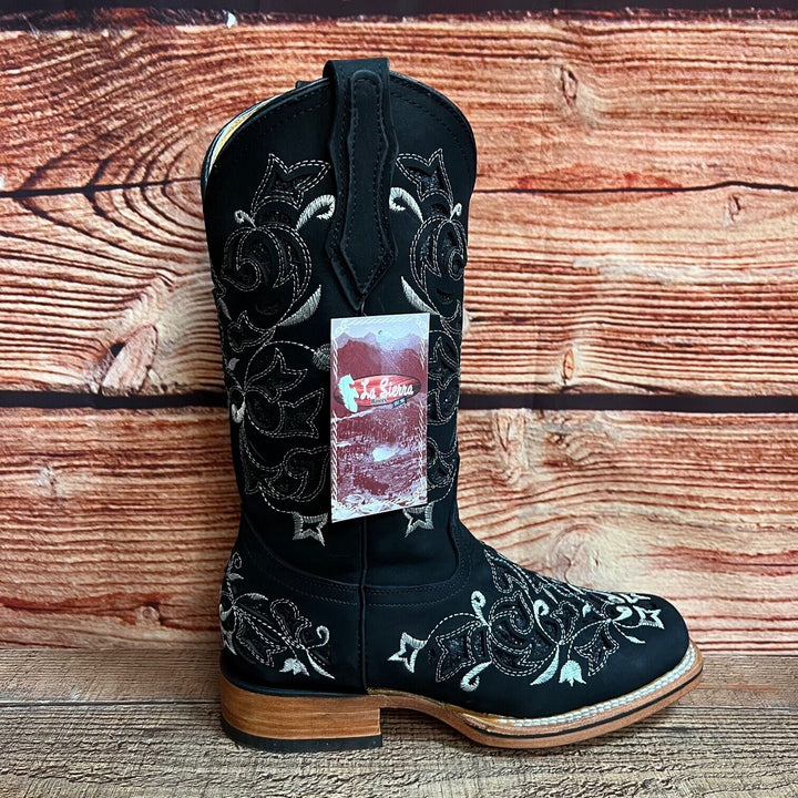 Rebecca's Western Rodeo Square Toe Glitter Inlay