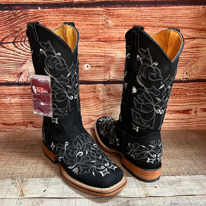 Rebecca's Western Rodeo Square Toe Glitter Inlay