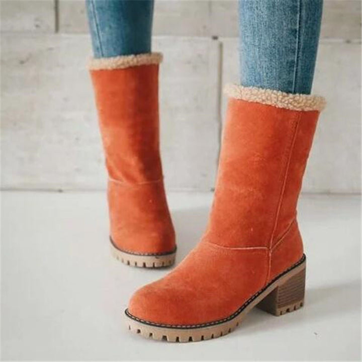 Rebecca's Faux Suede Winter Fur-Lined Boots