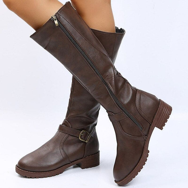 Rebecca's Classic Buckle Knee-High Boots